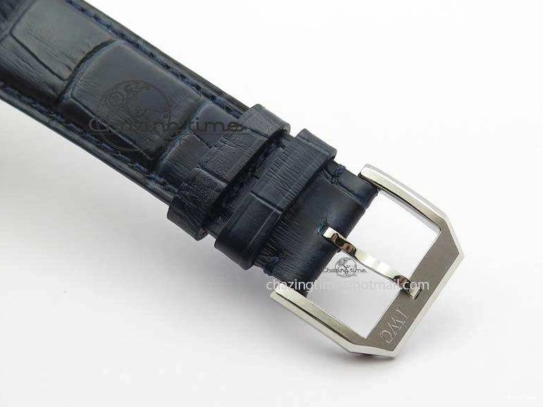 MIROTIME 1227 ZeroBulk Portuguese IW5444 SS Blue Dial On Blue Leather Strap A 7255